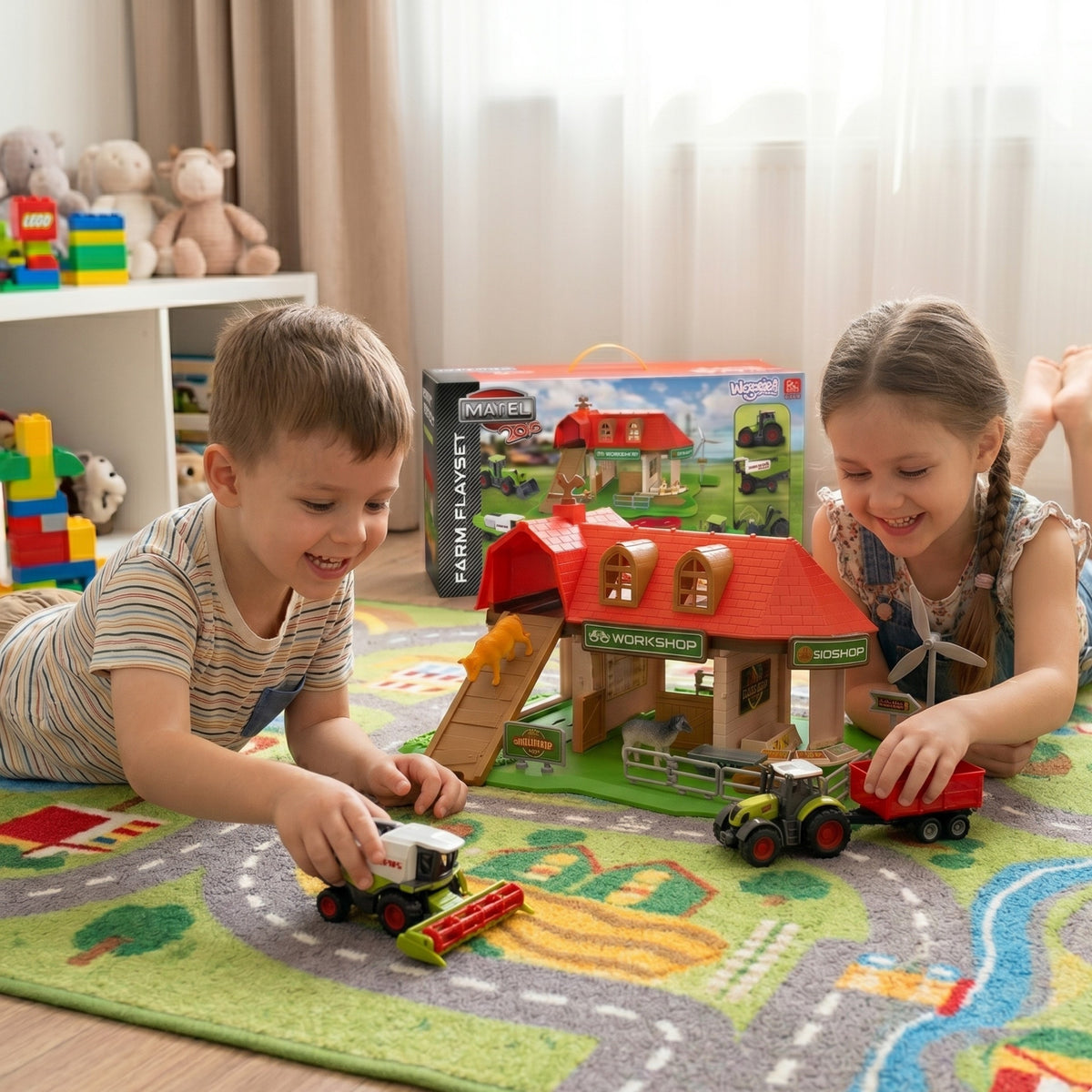 WOOPIE Zestaw Farma Zagroda Traktory + Figurki 42 el.