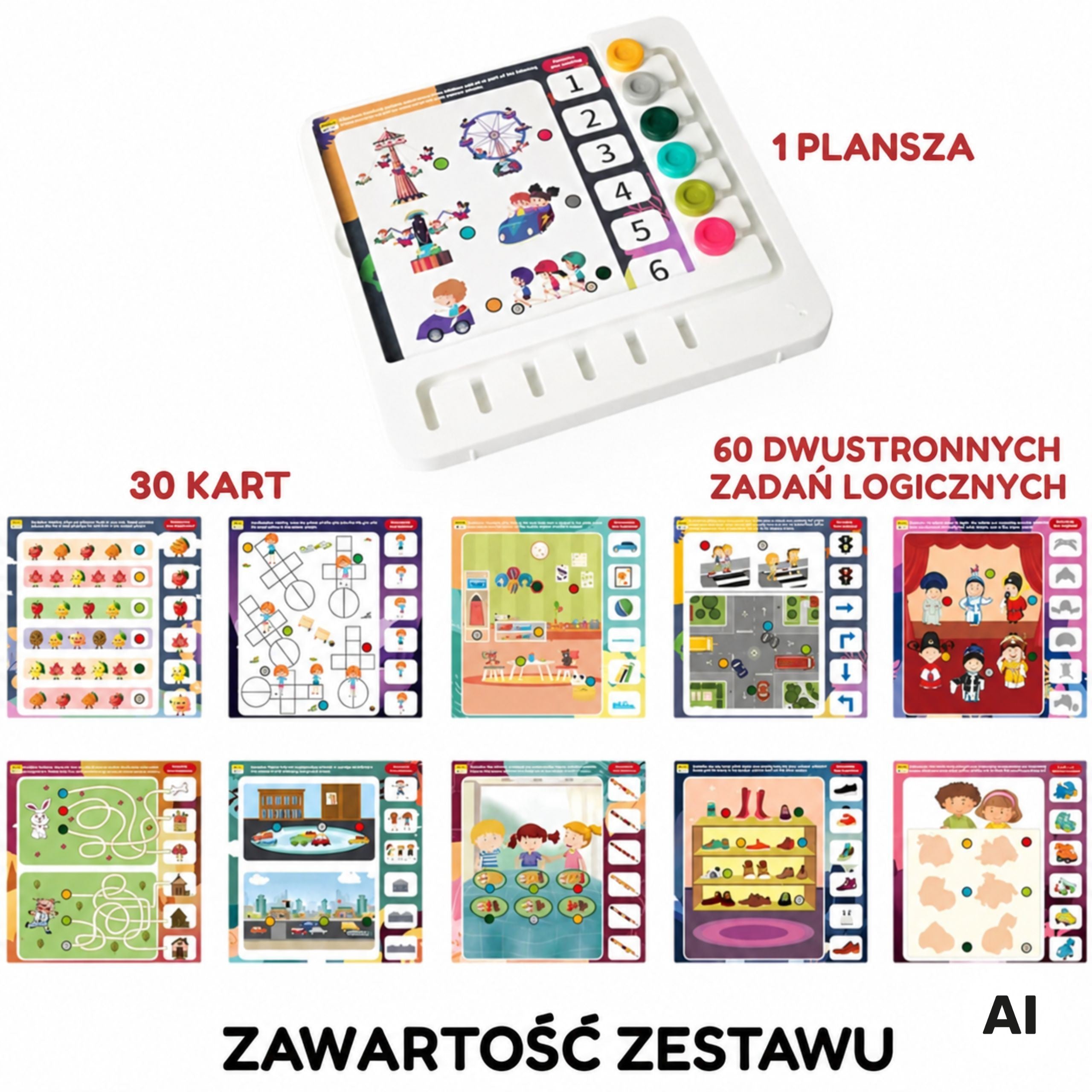 WOOPIE Zestaw 60 Gier Logicznych 3+