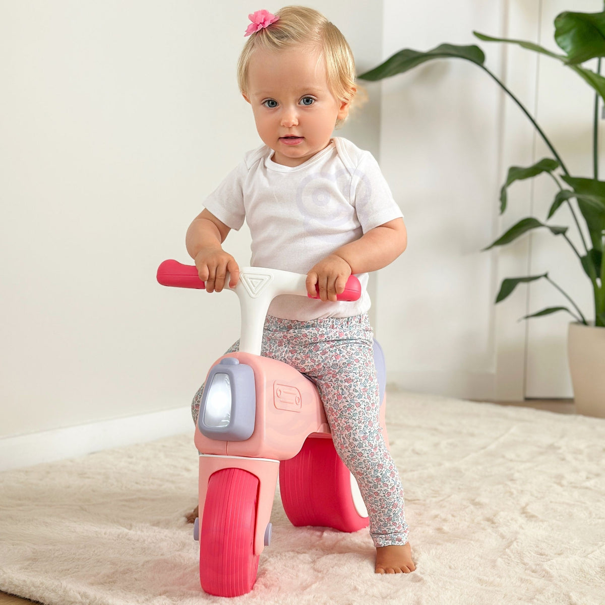 WOOPIE  BABY Rowerek Biegowy Jeździk Dźwięk 18m+ Różowy