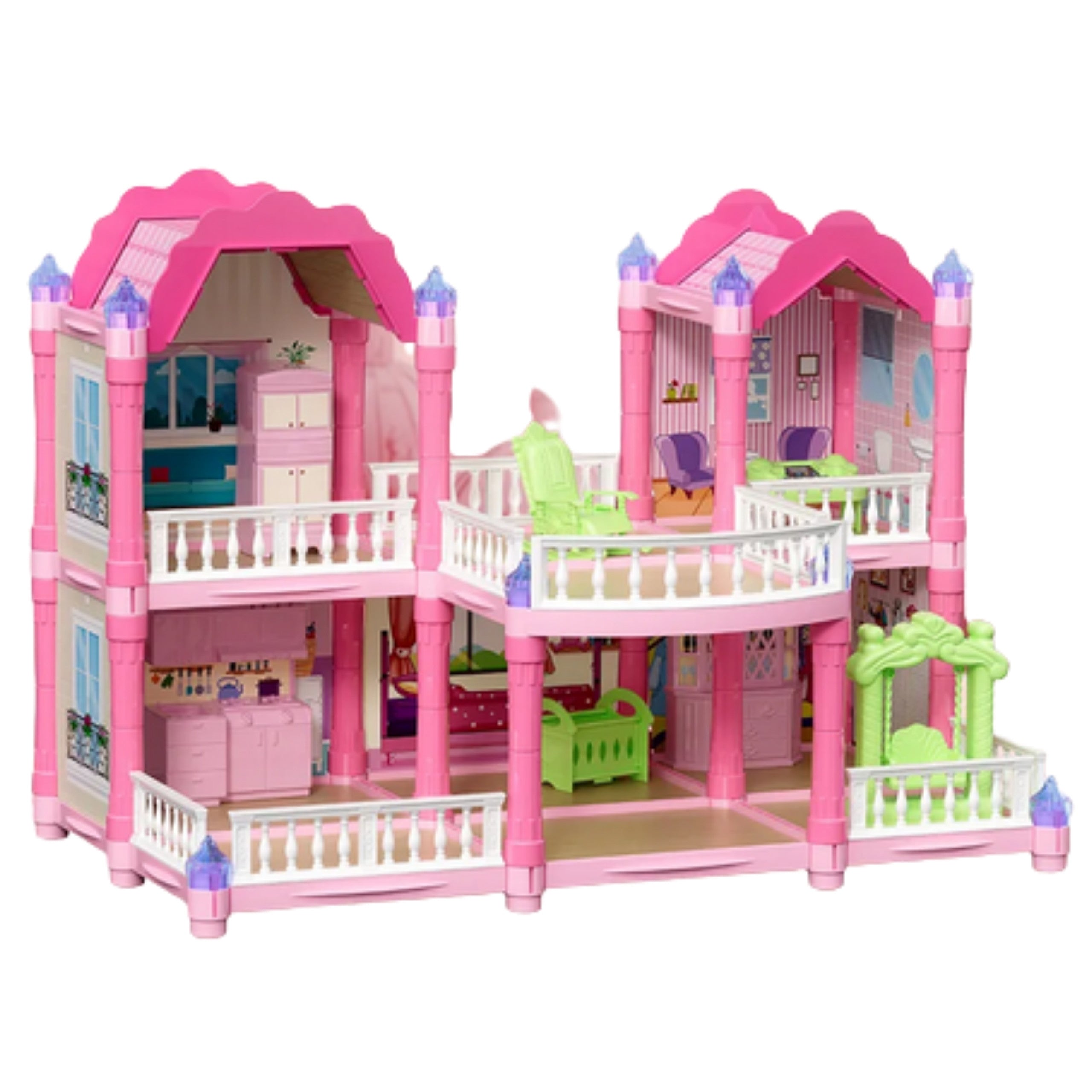 WOOPIE Domek Dla Lalek Willa Ogrodowa 156el.