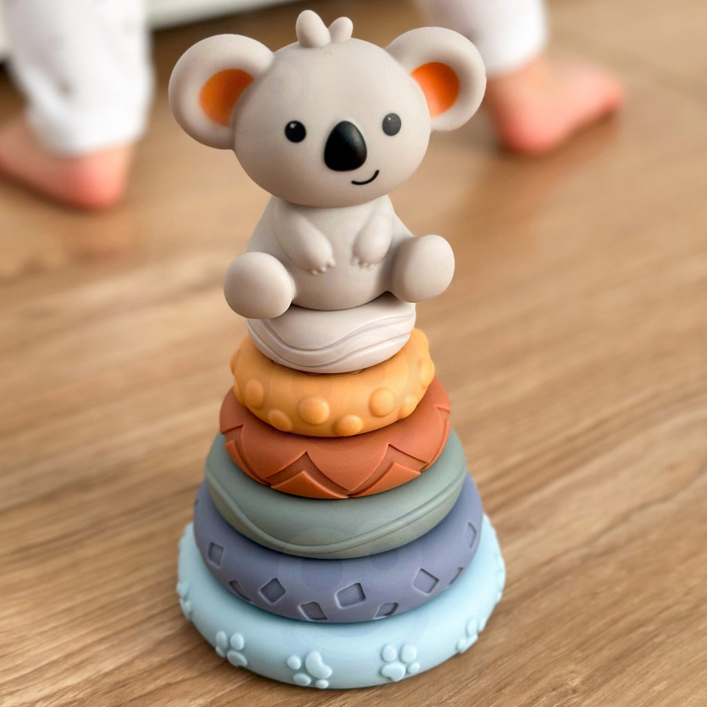 WOOPIE BABY Miękkie Gumowe Klocki Sensoryczne Zestaw 3w1 Miś