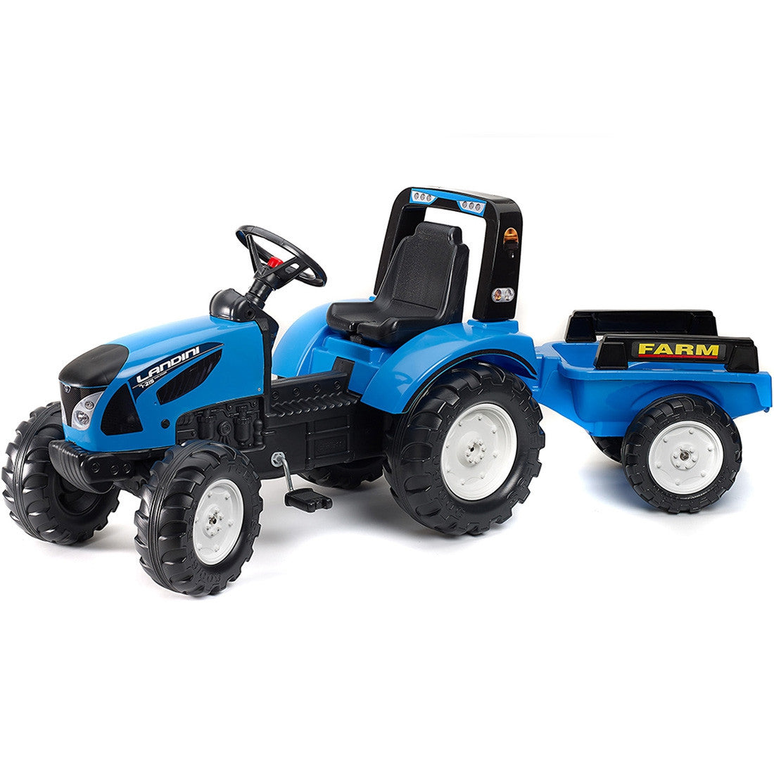 FALK Traktor Landini Niebieski na Pedały z Przyczepką od 3-7 lat
