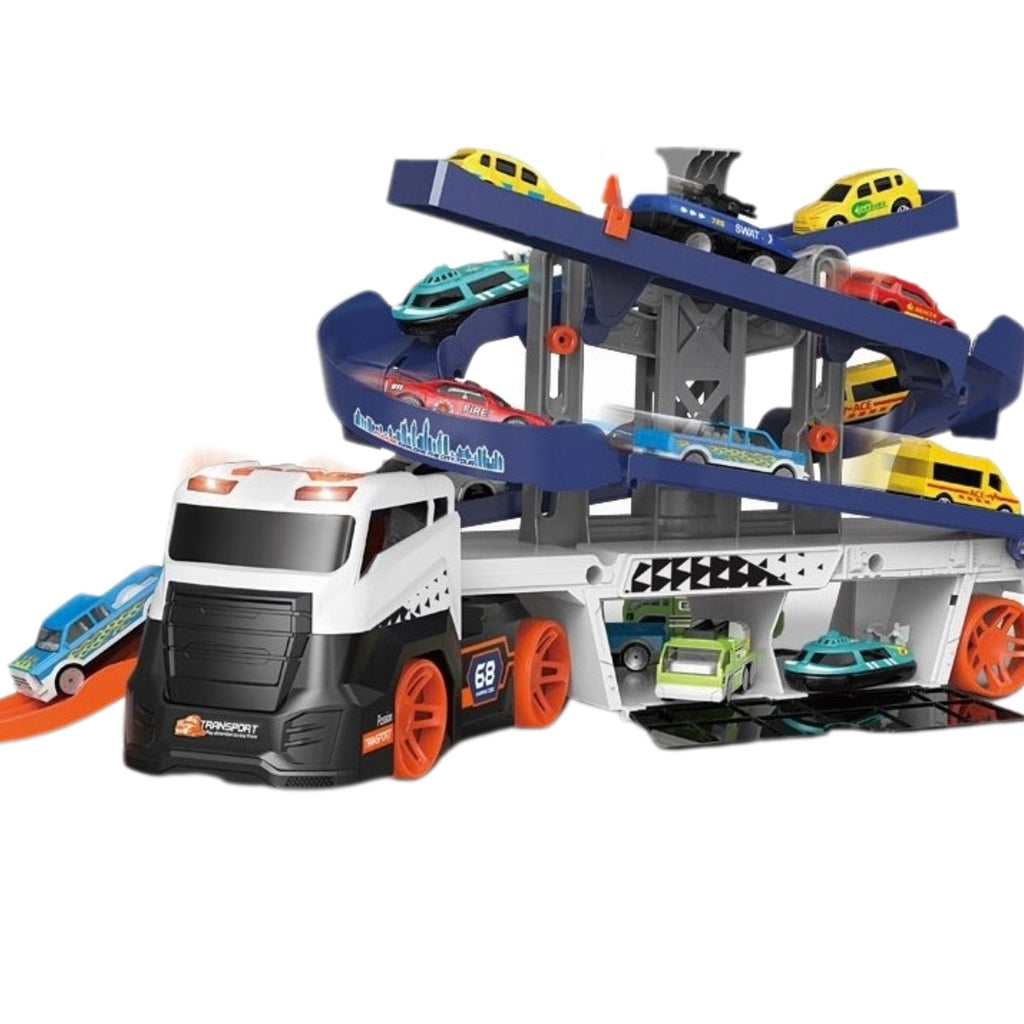 Woopie Parking Garaż Tor  Transporter Ciężarówka Tir Laweta Auta XL