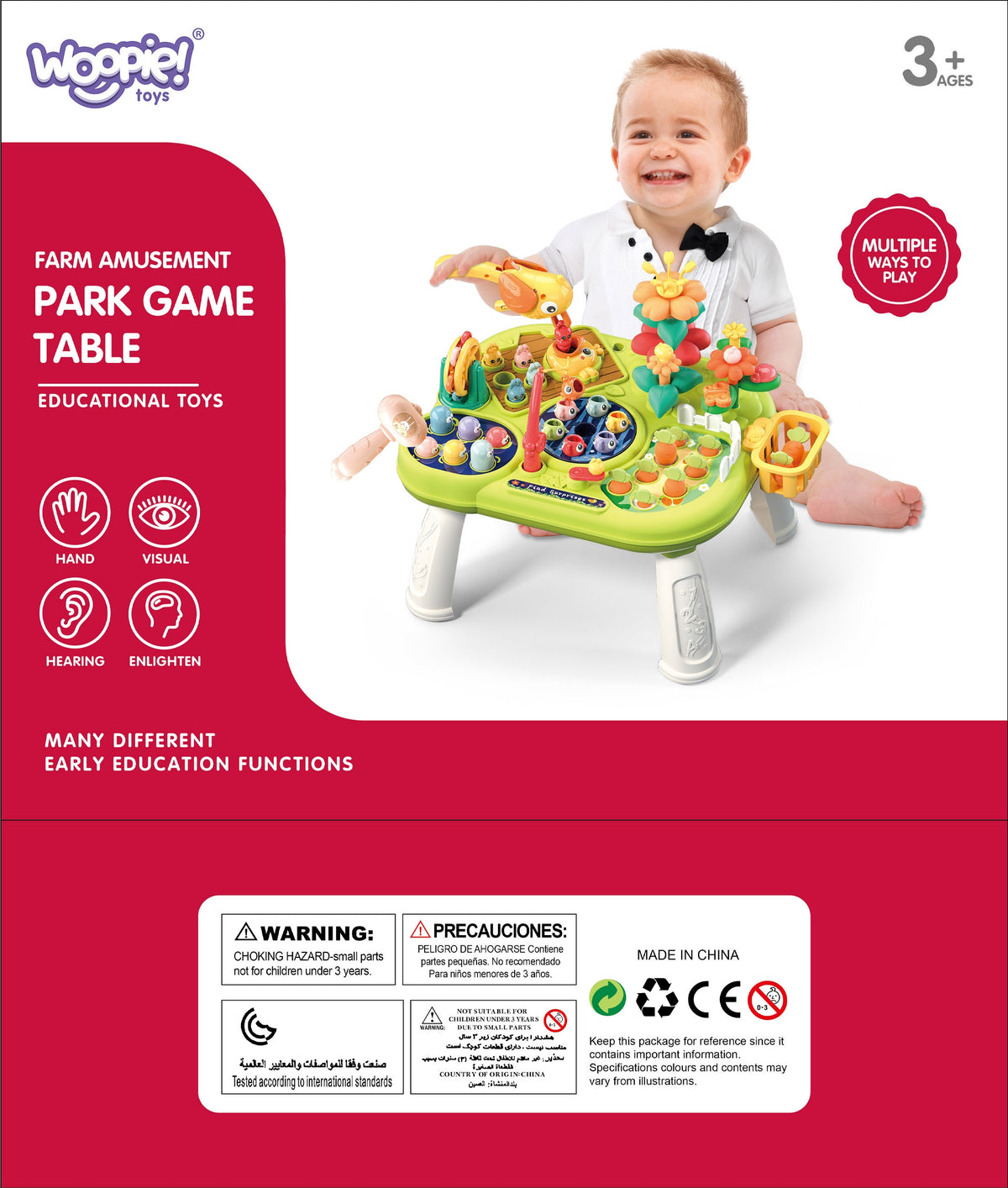 WOOPIE BABY Interaktywny Multistolik Edukacyjny 8w1 Montessori