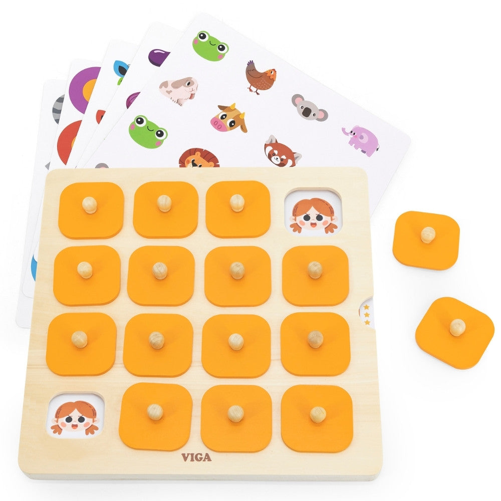 Viga Memory Gra Pamięciowa Zgadnij Obrazki 10 Kart Montessori