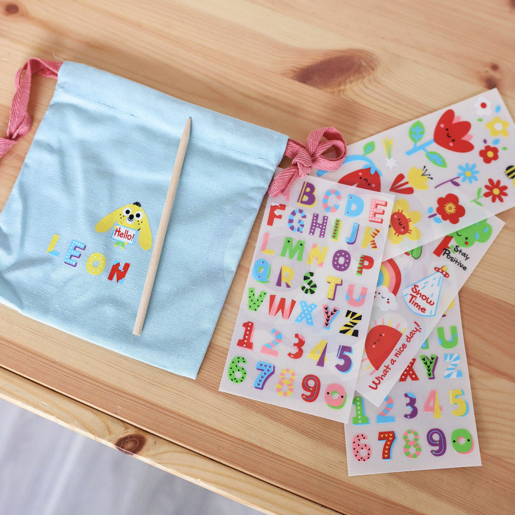 WOOPIE ART&FUN Zestaw Kreatywny Zrób Torebkę Dekorowanie Woreczka Imię Dziecka DIY