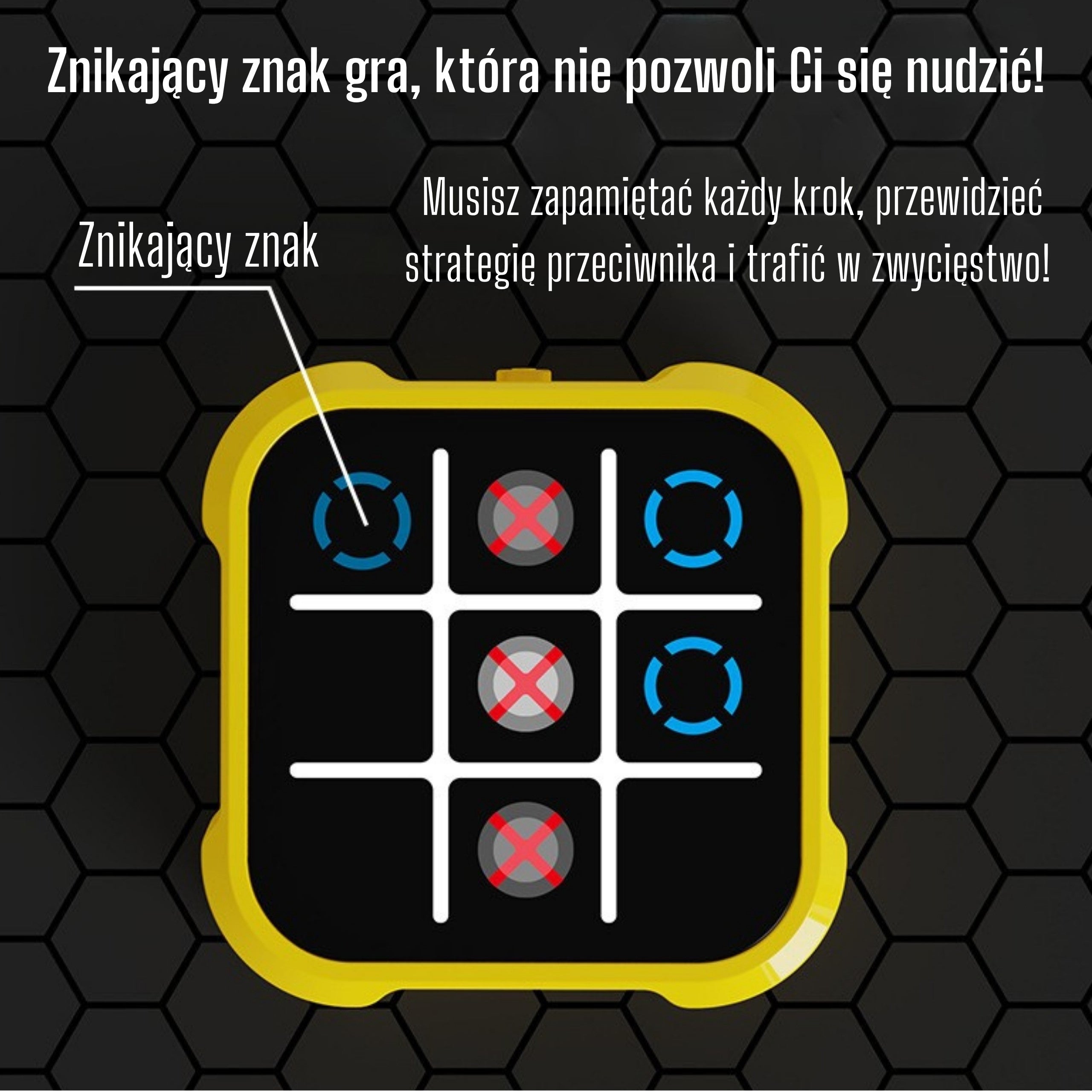 WOOPIE Gra Elektroniczna Kółko i Krzyżyk Logiczna Edukacyjna 4 Tryby Gry
