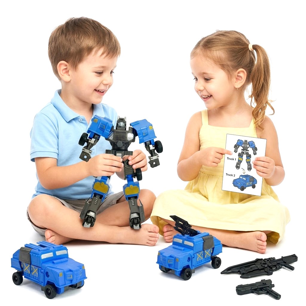 Woopie Robot Transformujący 2w1 Pojazd Bojowy Auto Autobot Zabawka Prezent