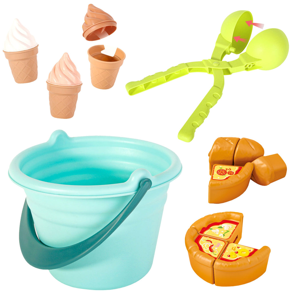 WOOPIE Zestaw do Piasku FUN ICE CREAM Lody 2w1 Fabryka Śnieżek 15 el.