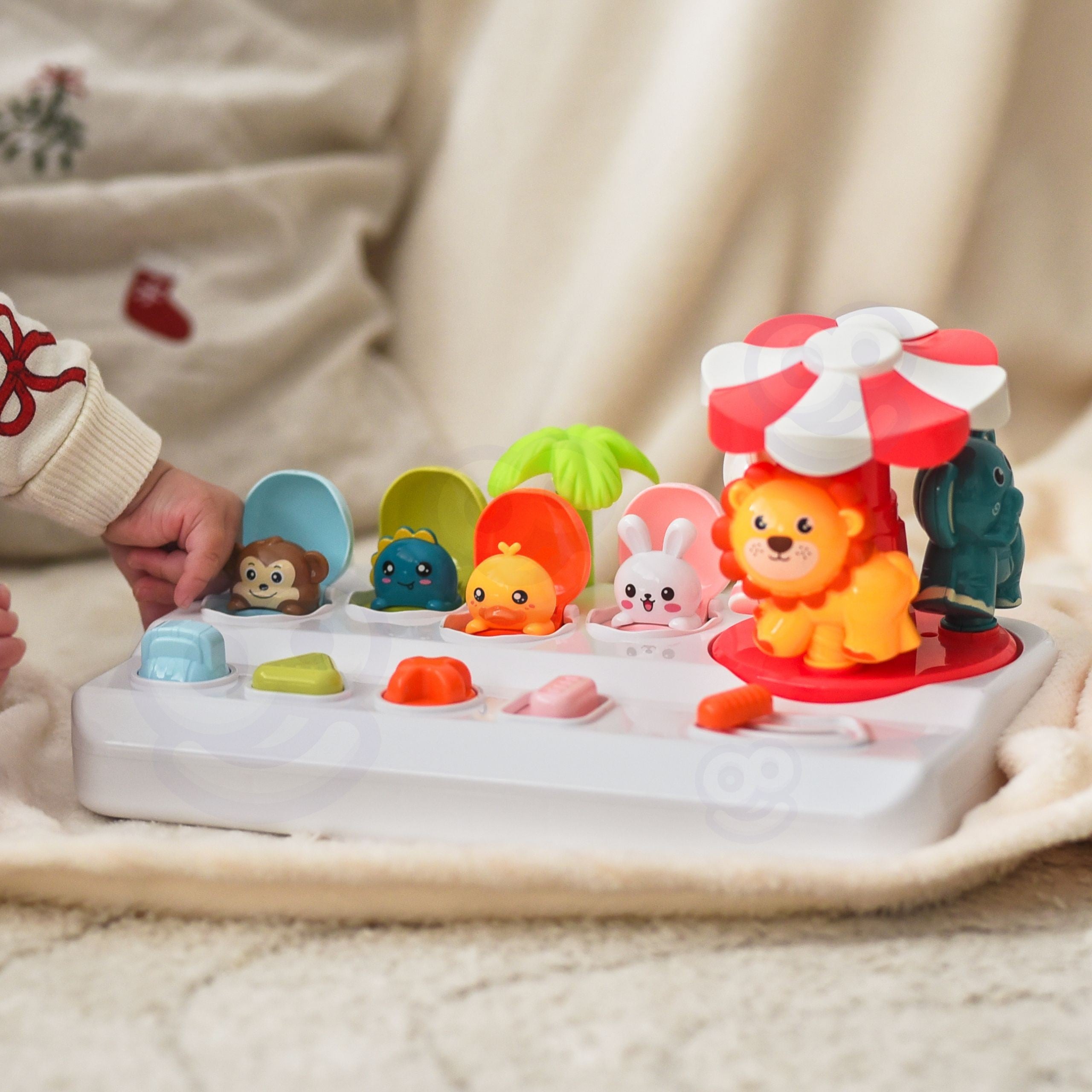 WOOPIE BABY Wyskakujące Zwierzątka Pop Up Karuzela Zabawka Interaktywna