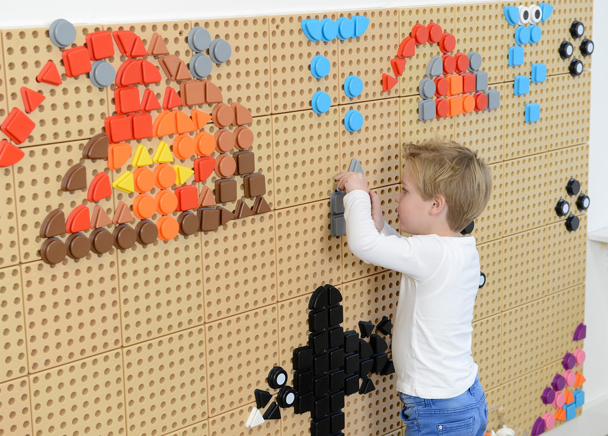 MASTERKIDZ Zestaw Kołeczki w kształcie figur geometrycznych 64szt do tablic STEM
