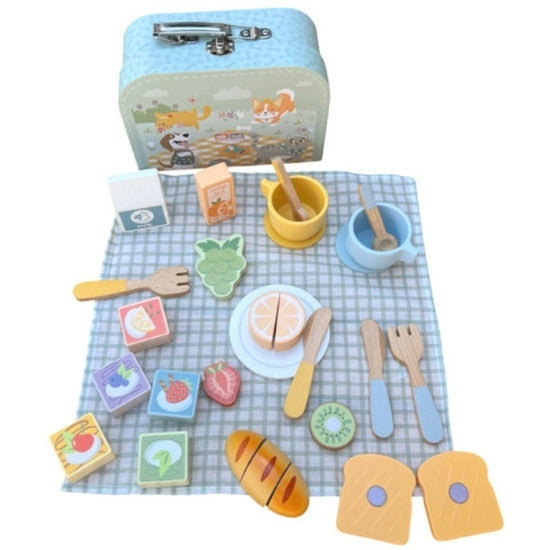 TOOKY TOY Zestaw Piknikowy Jedzenie Do Krojenia Na Rzepy Zestaw Śniadaniowy