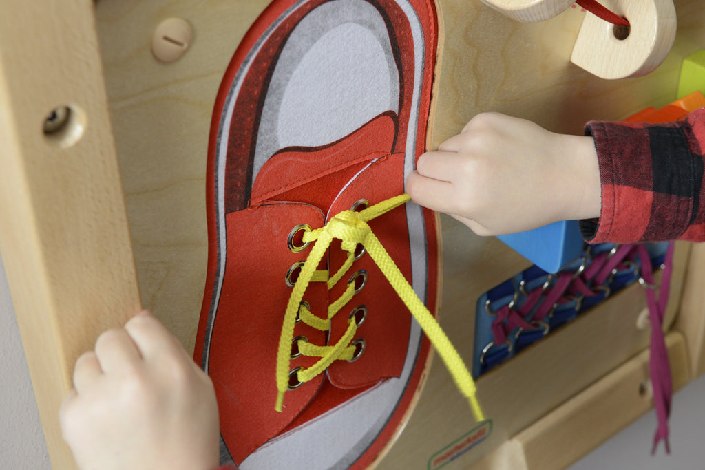 MASTERKIDZ Tablica Edukacyjna - Zręczność Manualna Sznurowanie Montessori