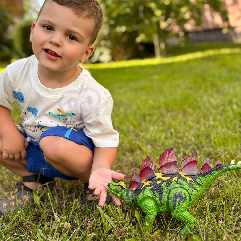 Woopie Dinozaur Zdalnie Sterowany RC Stegozaur Światło Dźwięk