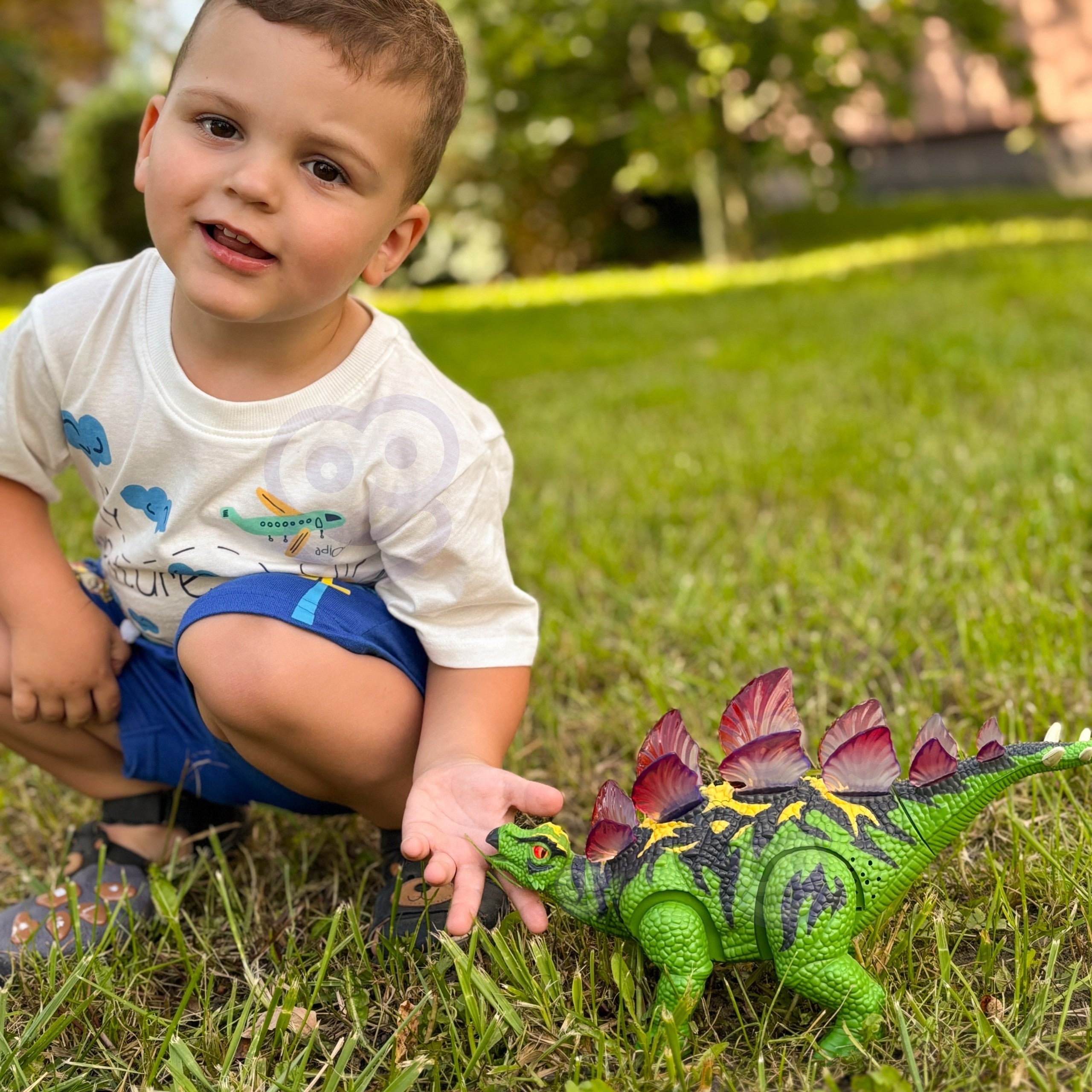 Woopie Dinozaur Zdalnie Sterowany RC Stegozaur Światło Dźwięk