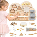 VIGA Drewniana Tablica Muzyczna Zestaw 12 Instrumentów Perkusyjnych