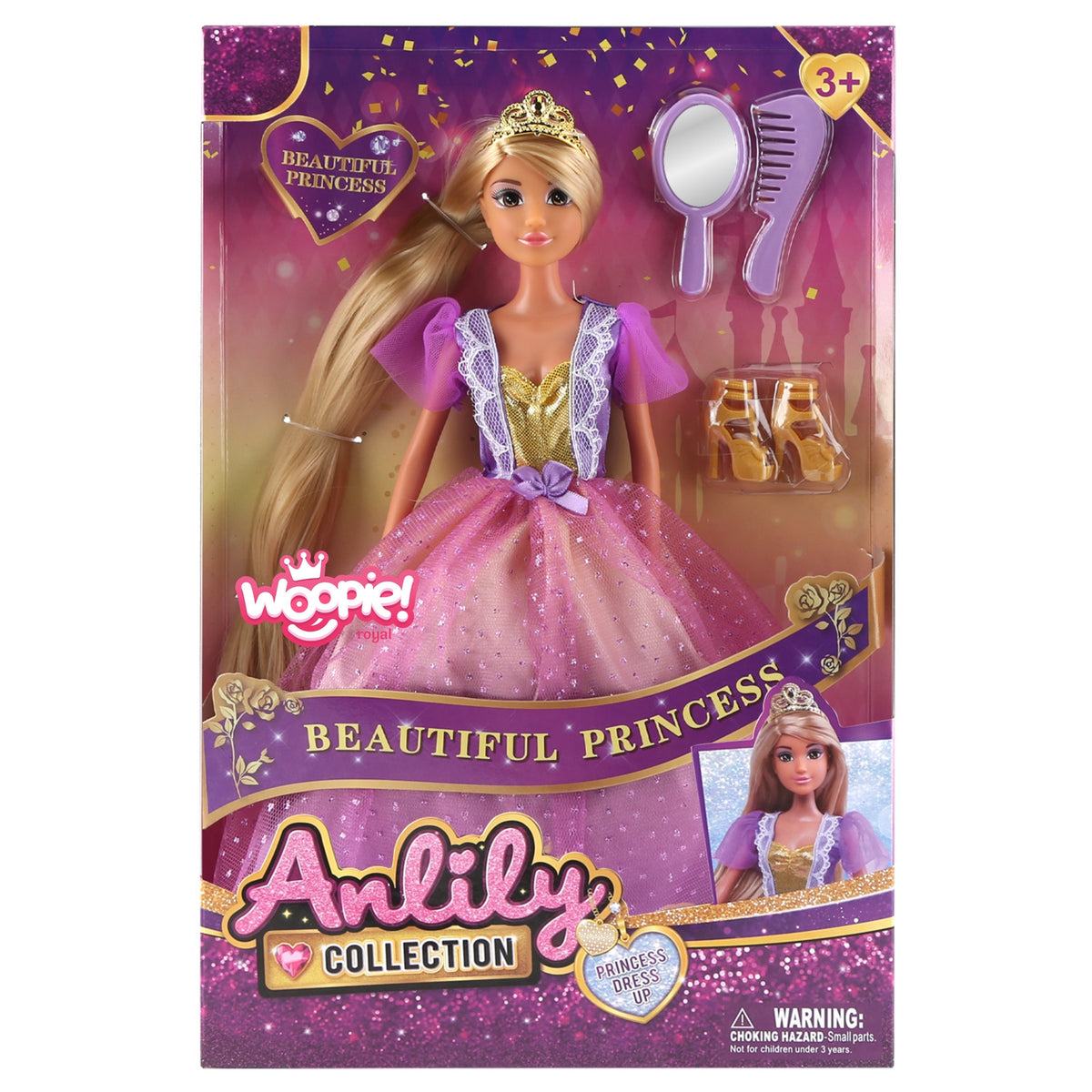 WOOPIE ROYAL Lalka Lili Księżniczka z Długimi Włosami i Akcesoriami