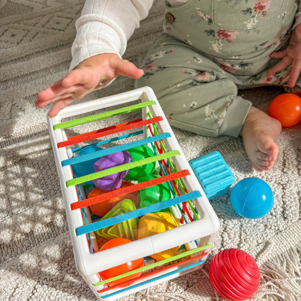 WOOPIE BABY Elastyczna Kostka Sensoryczna Sorter dla Dzieci Kolorowe Kształty 13 el.
