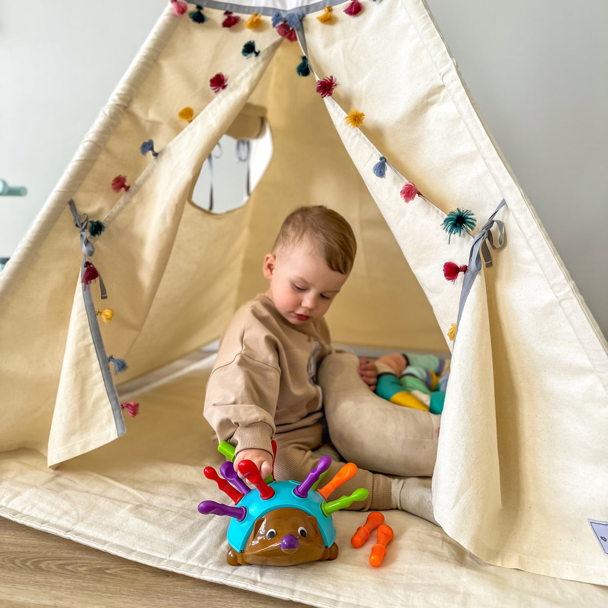 WOOPIE Gra Zręcznościowa Jeżyk Sorter Montessori Nauka Liczb i Kolorów 4w1