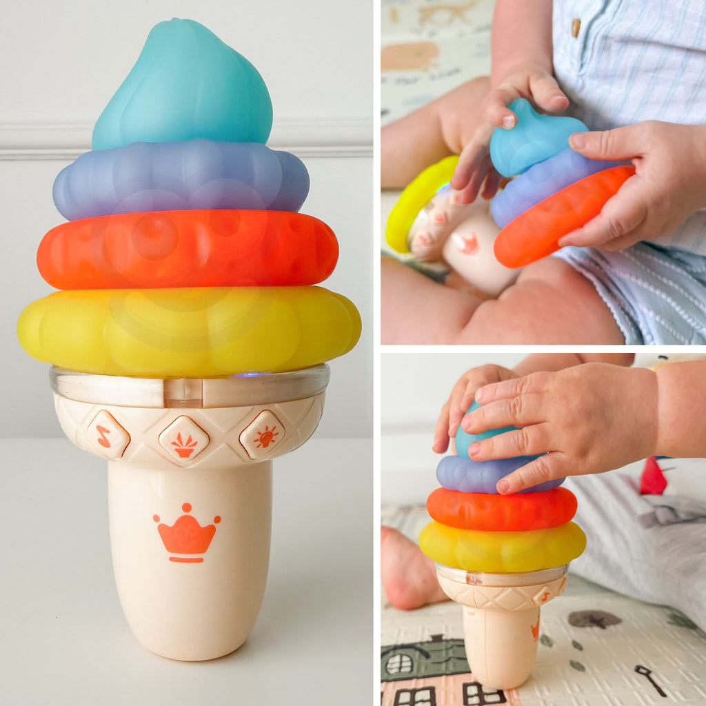 WOOPIE BABY Muzyczny Lód Edukacyjny Sensoryczna Układanka 5 el. Dźwięk Światła